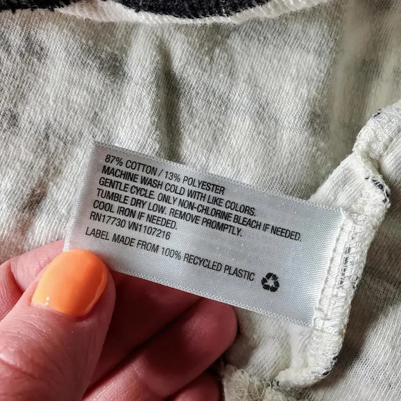 Merona Ivory and Gray Striped Top Size XL - Picture 3 of 8